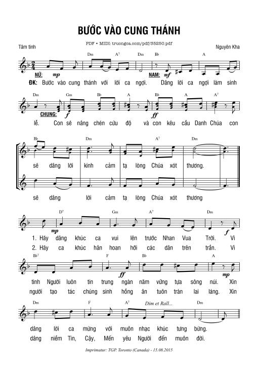 Bước Vào Cung Thánh