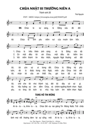 Thánh Vịnh 26, Chúa Nhật 3A Thường Niên