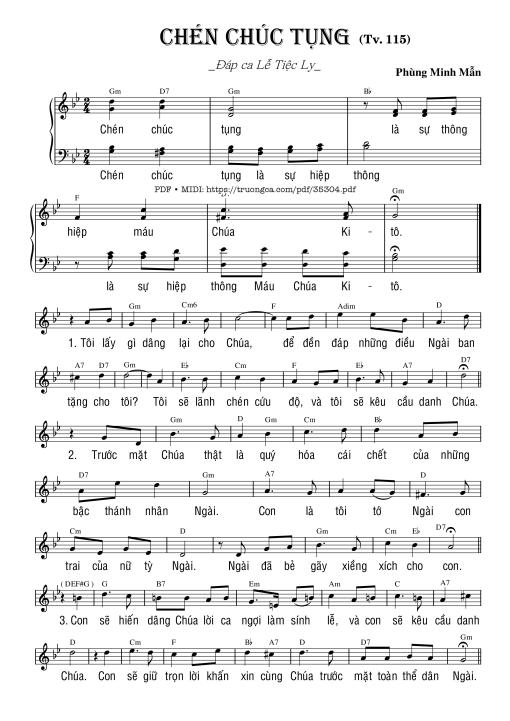 Thánh Vịnh 115, Chén Chúc Tụng