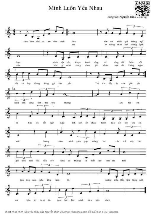 Sheet nhạc PDF bài Mình luôn yêu nhau