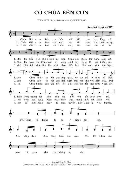 Có Chúa Bên Con - Anselmô Nguyễn, Crm