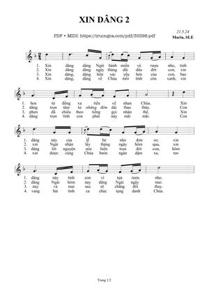 Xin Dâng 2 - Sr. Maria, Sle