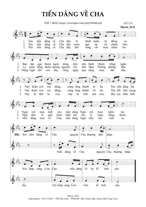 Tiến Dâng Về Cha