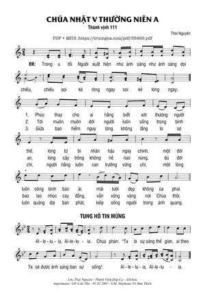 Thánh Vịnh 111, Chúa Nhật 5A Thường Niên