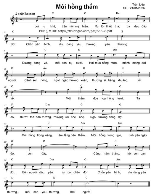 Môi hồng thắm - Trần Liêu