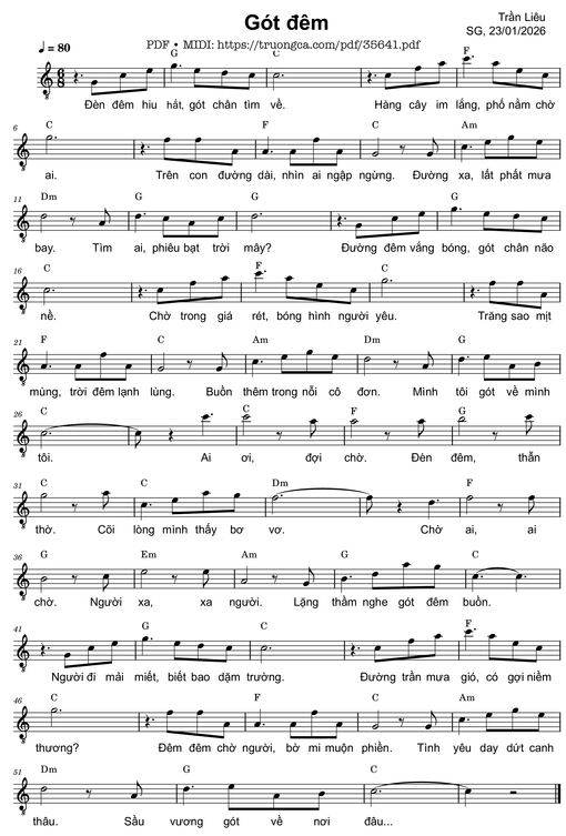 Gót đêm - Trần Liêu