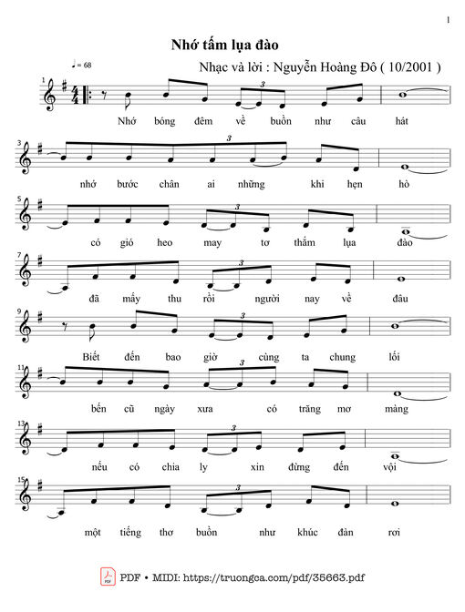 Nhớ tấm lụa đào