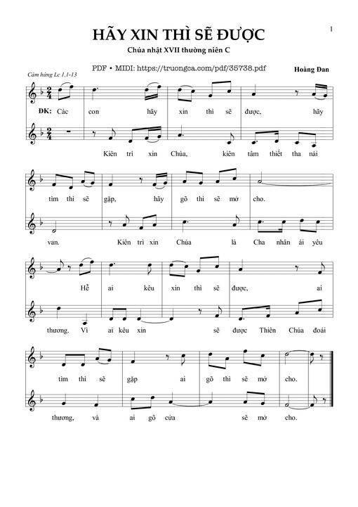 Hãy Xin Thì Sẽ Được
