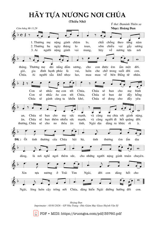 Hãy Tựa Nương Nơi Chúa