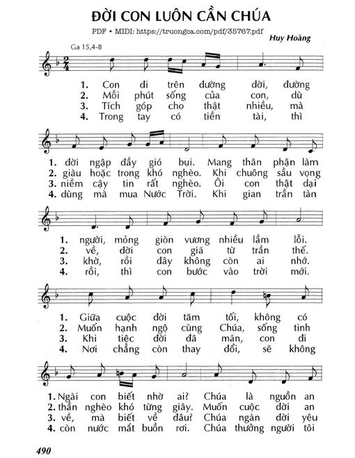 Đời Con Luôn Cần Chúa