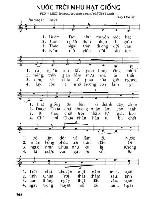 Nước Trời Như Hạt Giống