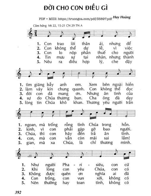 Đời Cho Con Điều Gì (Cn29 Tna)