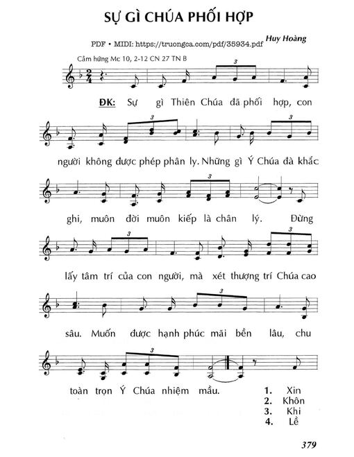Sự Gì Chúa Phối Hợp (Cn27 Tnb)