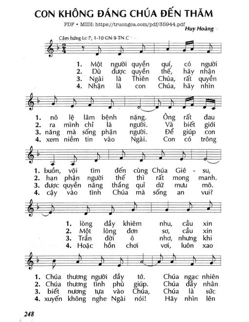 Con Không Đáng Chúa Đến Thăm (Cn9 Tnc)