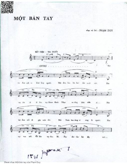 Một bàn tay - Phạm Duy