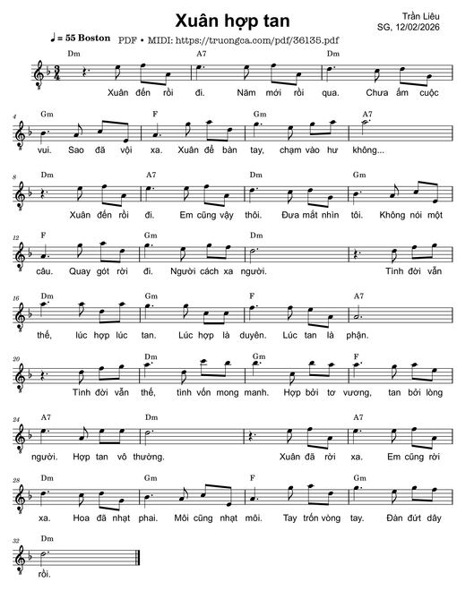 Xuân hợp tan - Trần Liêu