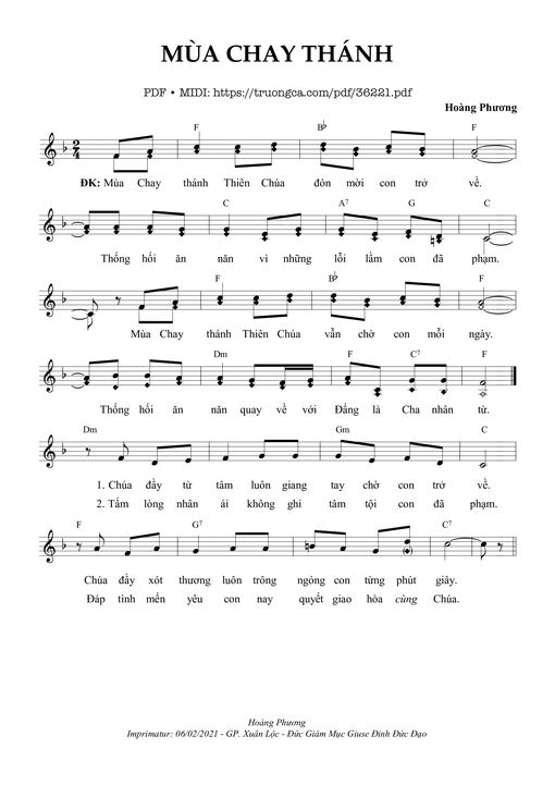 Mùa Chay Thánh - Hoàng Phương