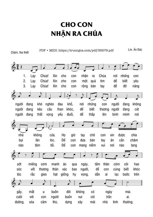 Cho Con Nhận Ra Chúa
