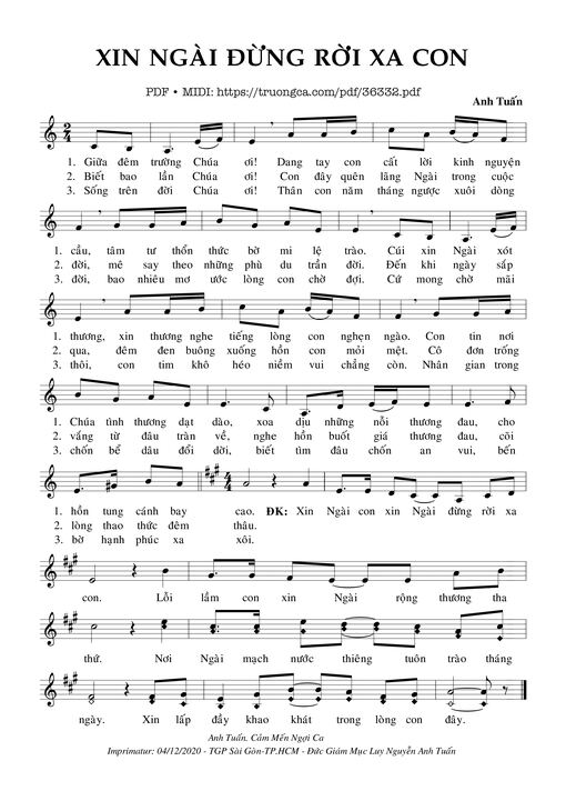 Xin Ngài Đừng Lìa Xa Con
