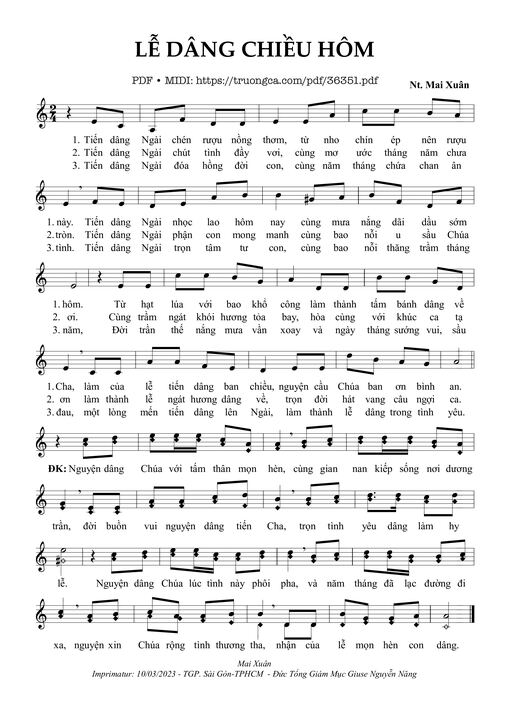 Lễ Dâng Chiều Hôm