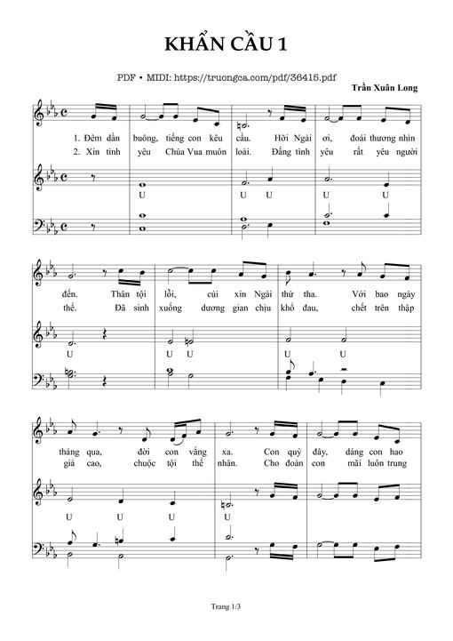 Khẩn Cầu 1 - Trần Xuân Long