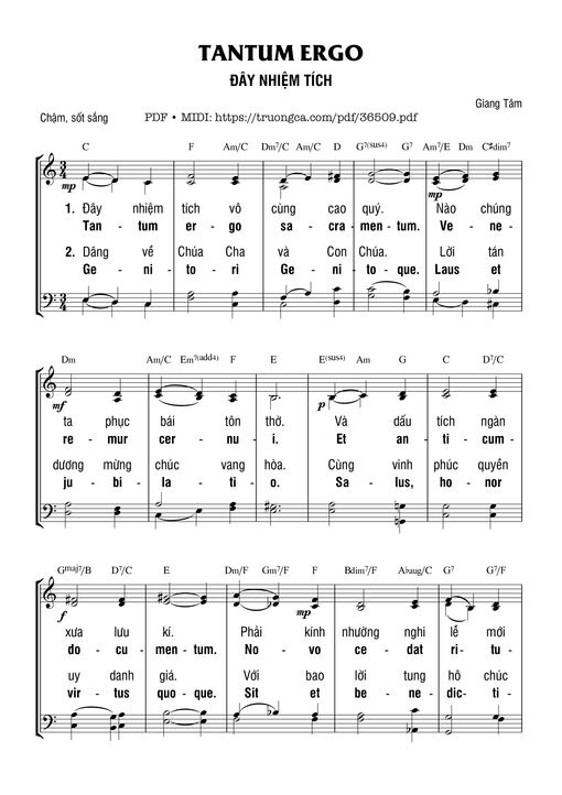 Tantum Ergo - Giang Tâm