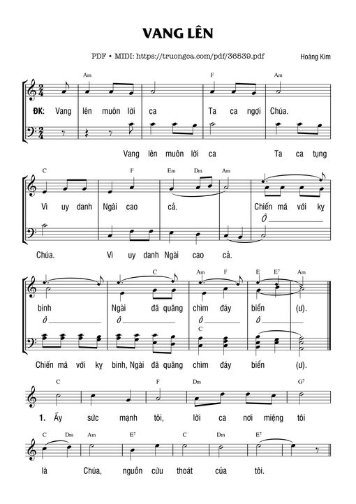 Vang Lên - Hoàng Kim