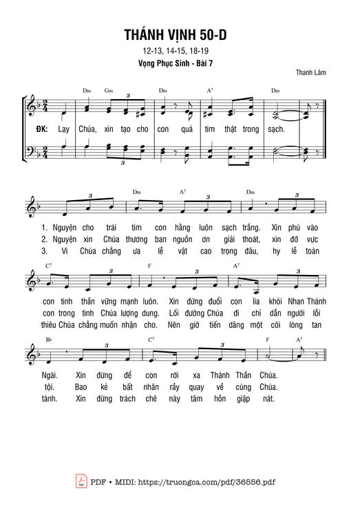 Thánh Vịnh 50, Vọng Phục Sinh - Bài 7