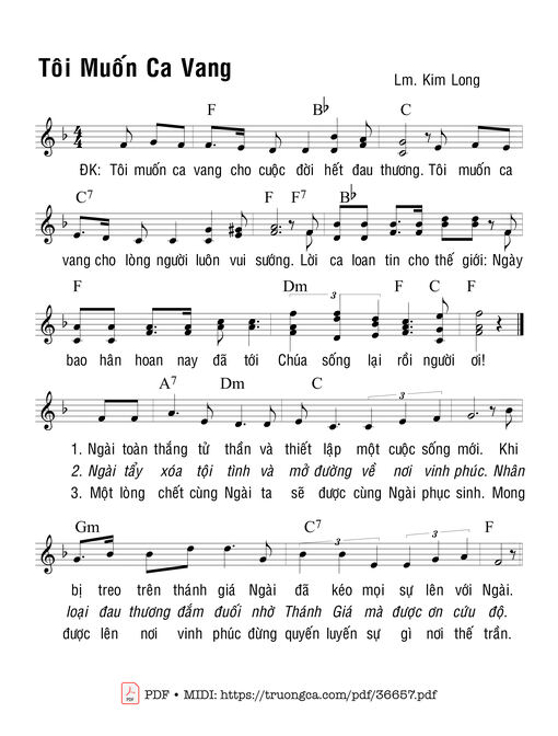 Tôi Muốn Ca Vang - Kim Long