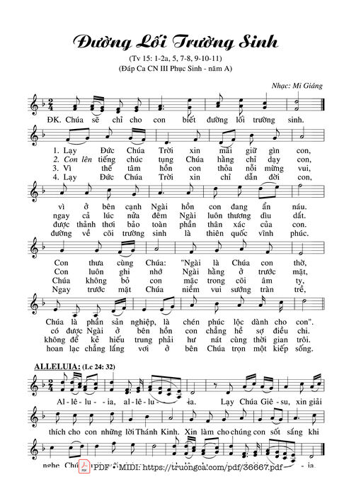 Thánh Vịnh 15, Đường Lối Trường Sinh