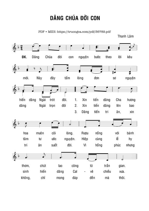 Dâng Chúa Đời Con