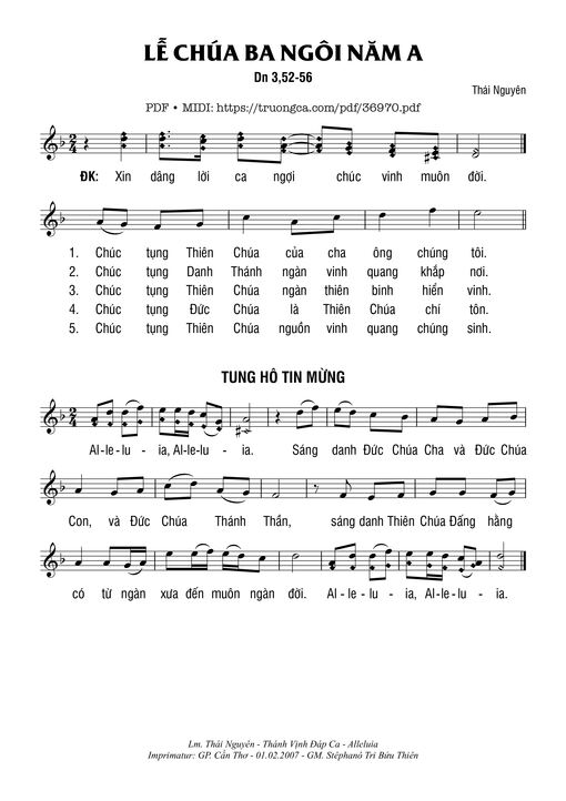 Lễ Chúa Ba Ngôi Năm A (Dn. 3)