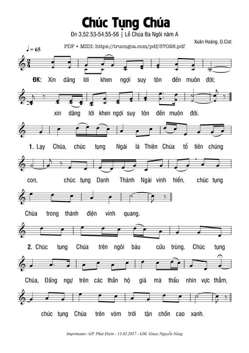 Chúc Tụng Chúa (Dn. 3)