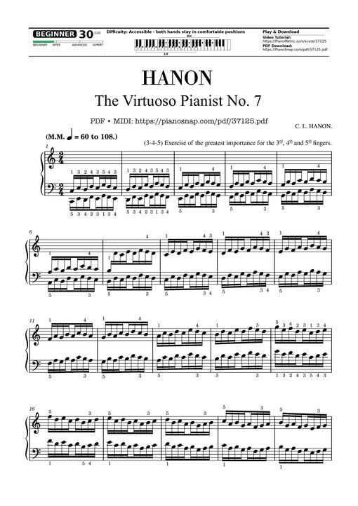 Hanon - The Virtuoso Pianist No. 7