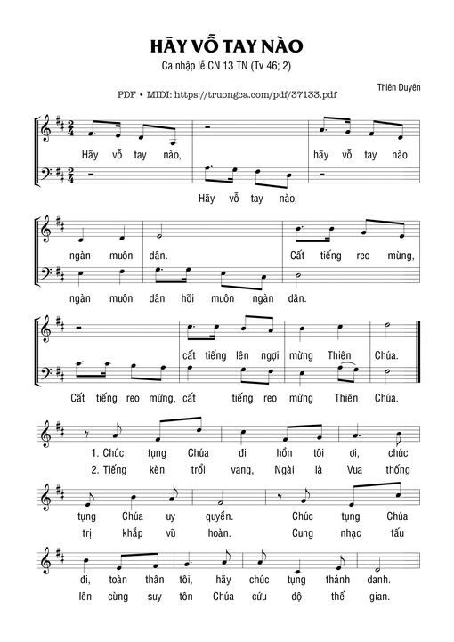 Thánh Vịnh 46, Hãy Vỗ Tay Nào
