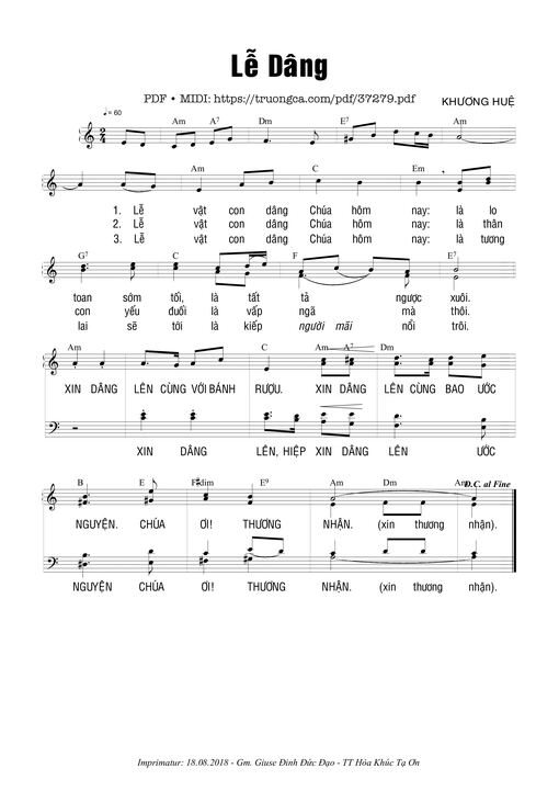 Lễ Dâng - Khương Huệ