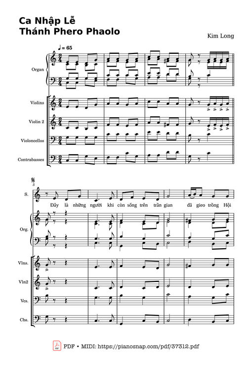 Ca Nhập Lễ Thánh Phero - Phaolo