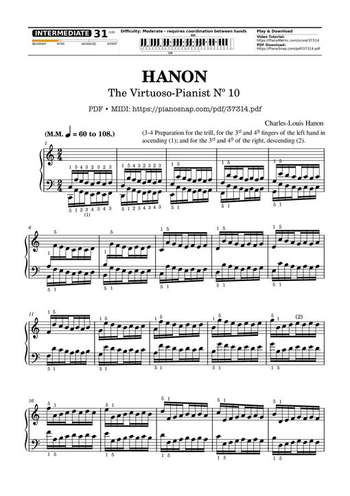 Hanon - The Virtuoso Pianist No. 10