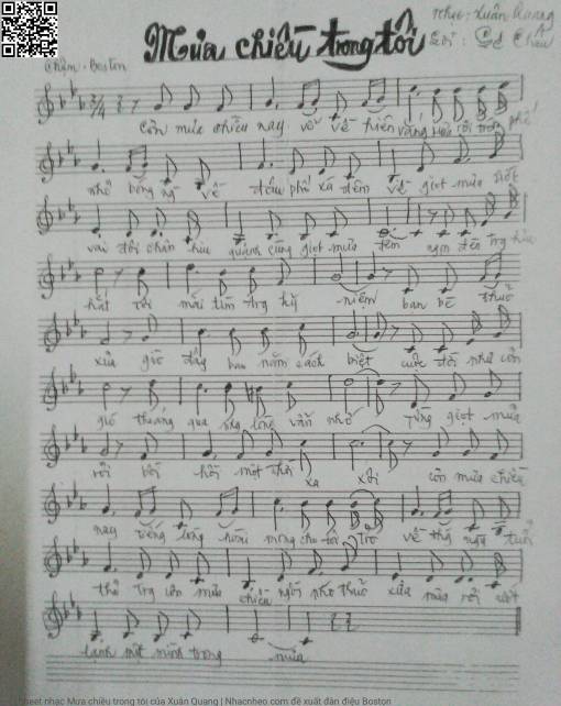 Mưa chiều trong tôi