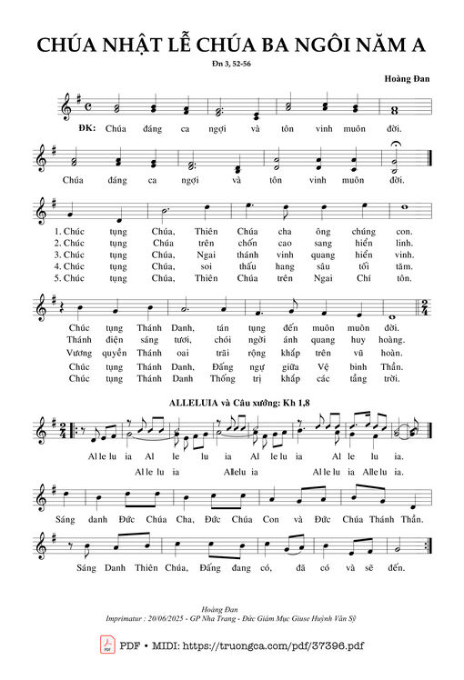 Lễ Chúa Ba Ngôi A (Dn. 3)