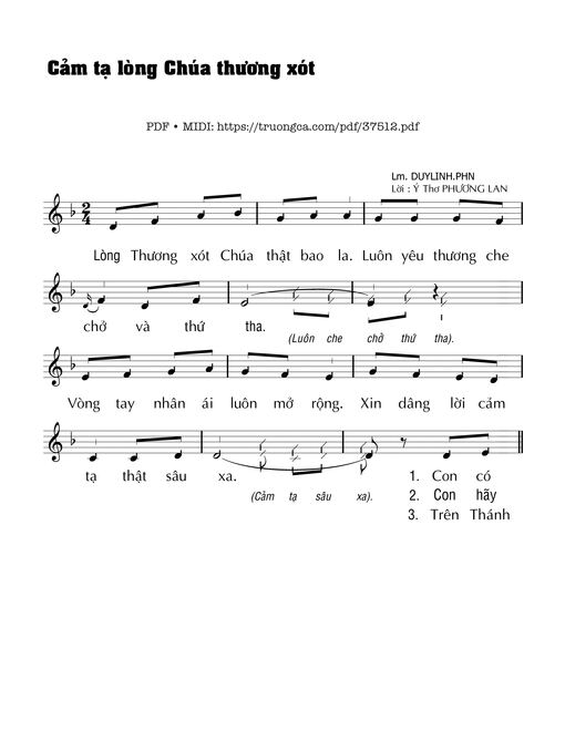 Cảm Tạ Lòng Chúa Thương Xót
