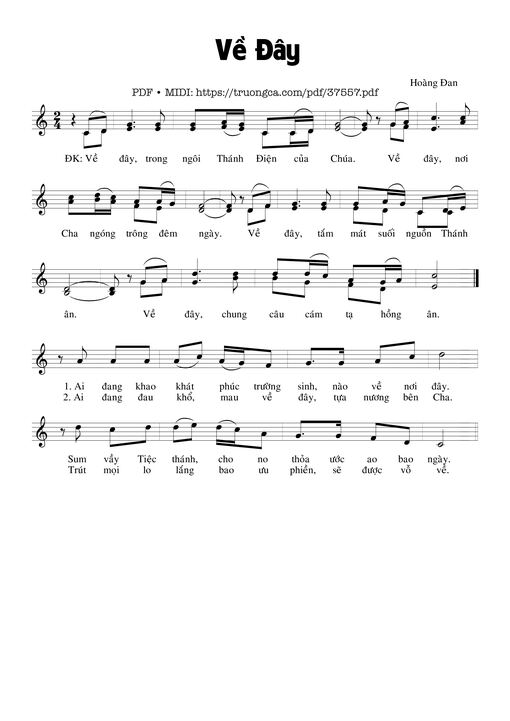 Về Đây - Hoàng Đan