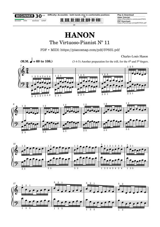 Hanon - The Virtuoso Pianist No. 11