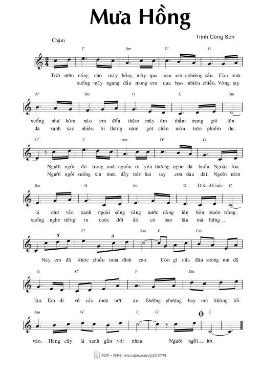 Mưa hồng - Trịnh Công Sơn
