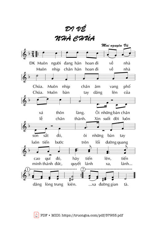 Đi Về Nhà Chúa - Mai Nguyên Vũ