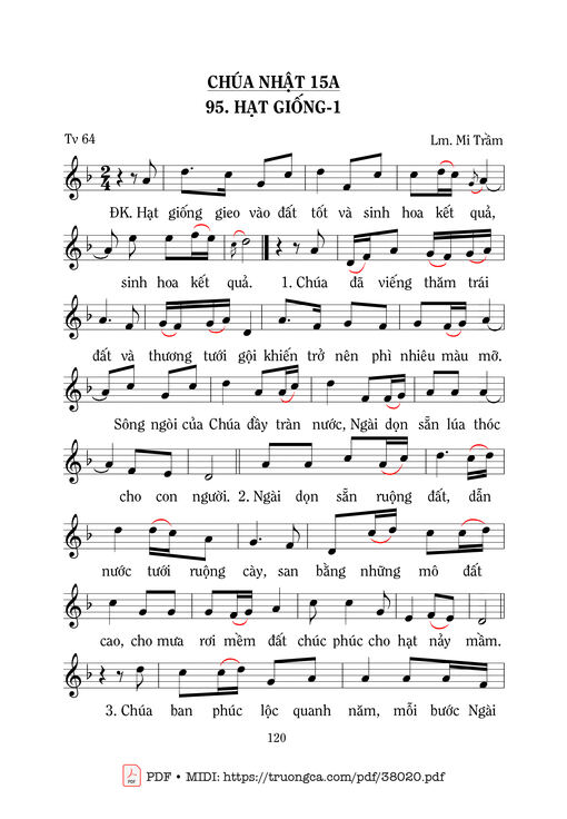 Thánh Vịnh 64, Hạt Giống 1