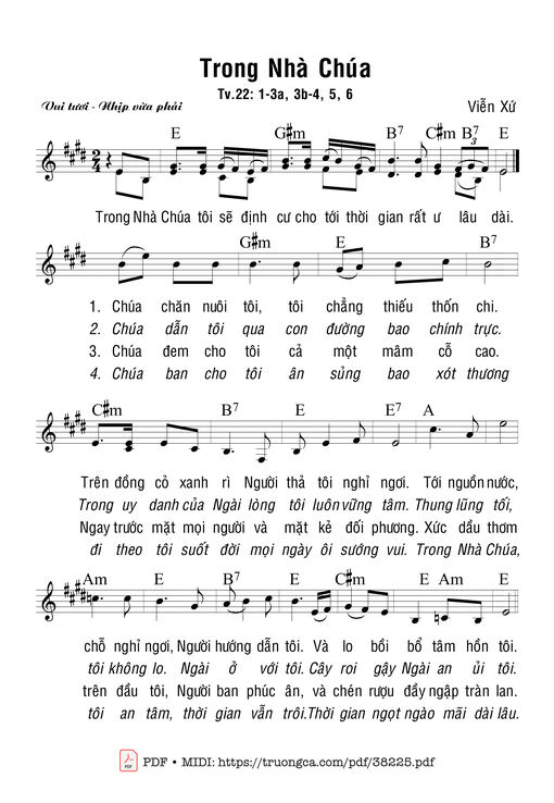 Thánh Vịnh 22, Trong Nhà Chúa