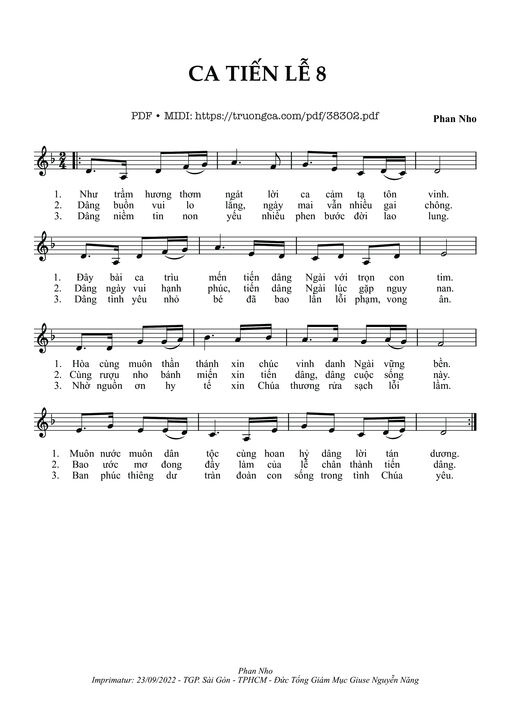 Ca Tiến Lễ 8 - Phan Nho
