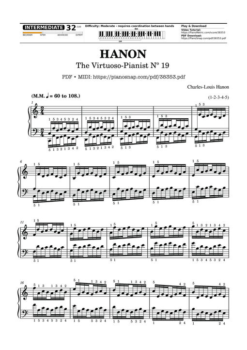 Hanon - The Virtuoso Pianist No. 19
