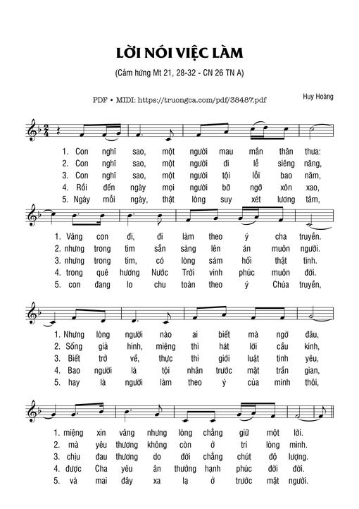 Lời Nói, Việc Làm